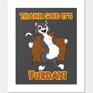 Thank God It's Furday - Cat Posters and Art